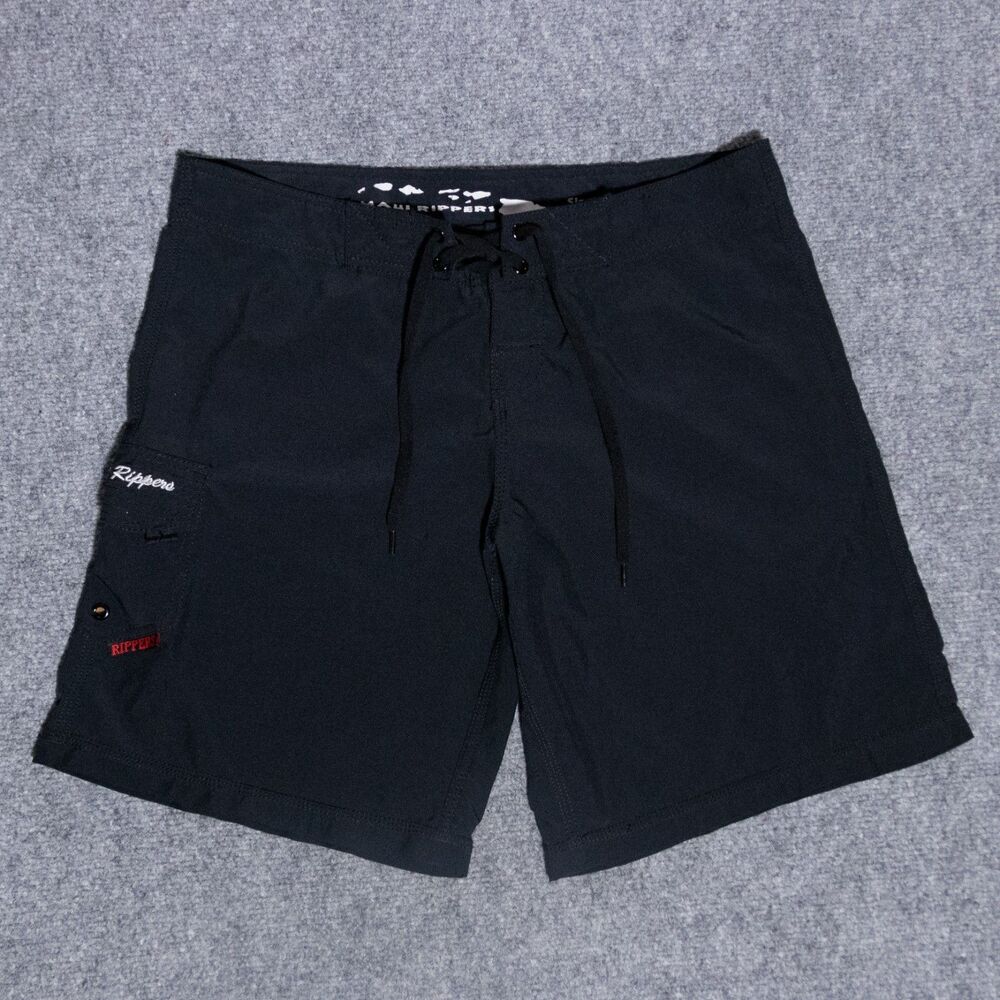 Maui Rippers Women’s Cargo Performance Board Shorts Black Size 8 x 8.5 Swim Surf